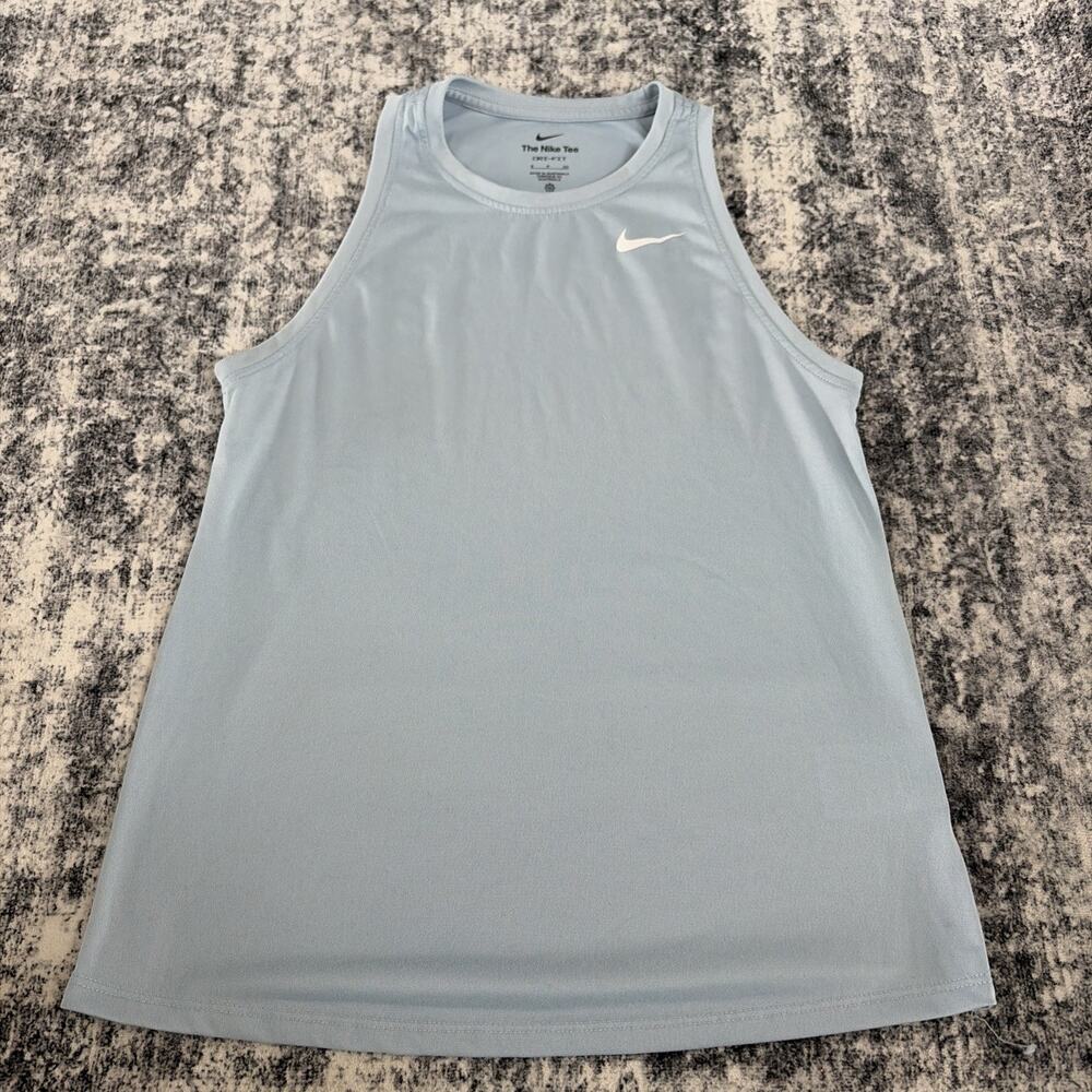 Nike Women's Dri-FIT Training Tank Top Celestine Blue Size S Small DX0701-442 - Picture 2 of 10